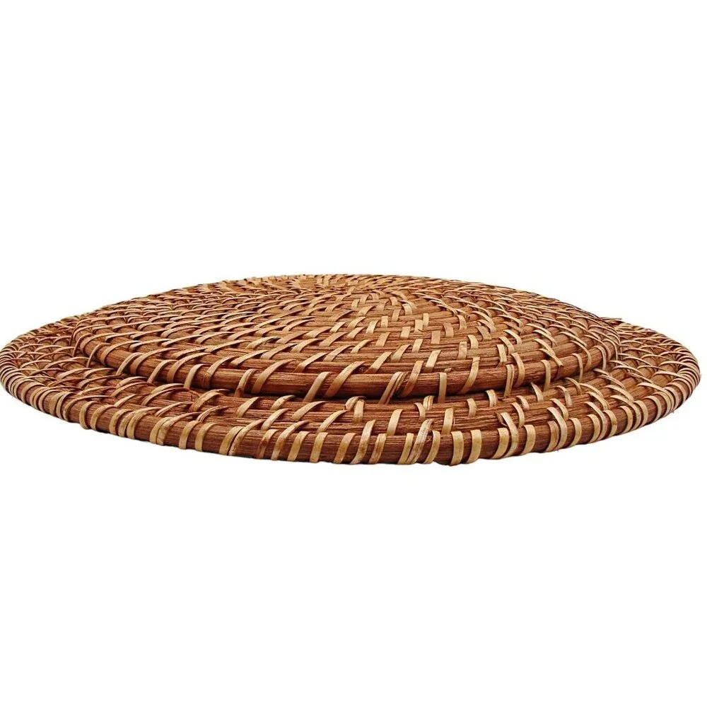 Handmade Charger Plate Placemat Sunburst Woven Artisan Crafted Rustic Table Deco